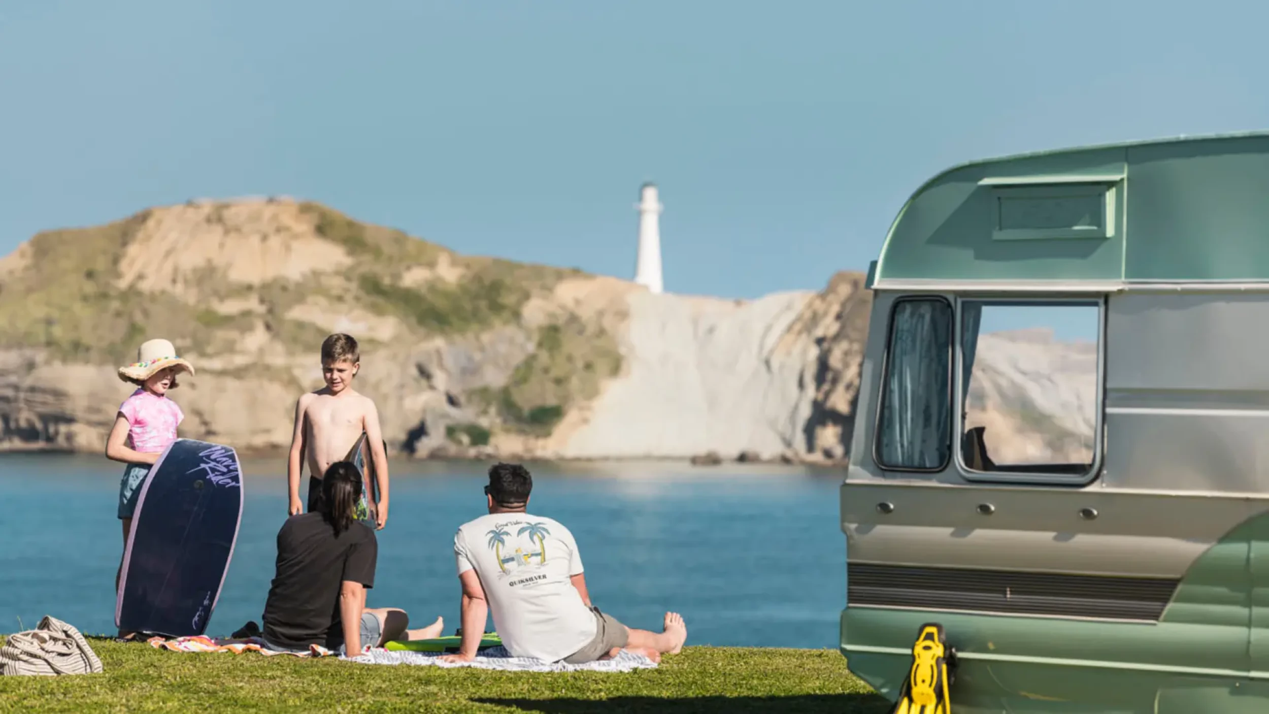 Family camping Castlepoint - Credit: Jet Productions, WairarapaNZ