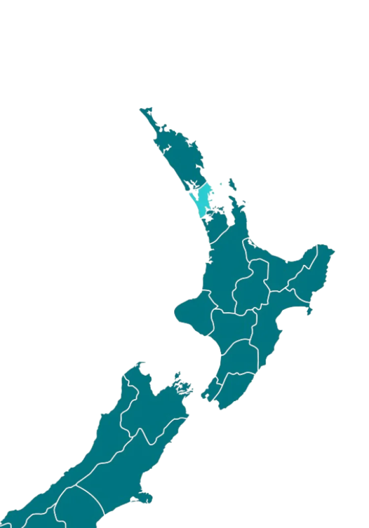 Waitemata on NZ map