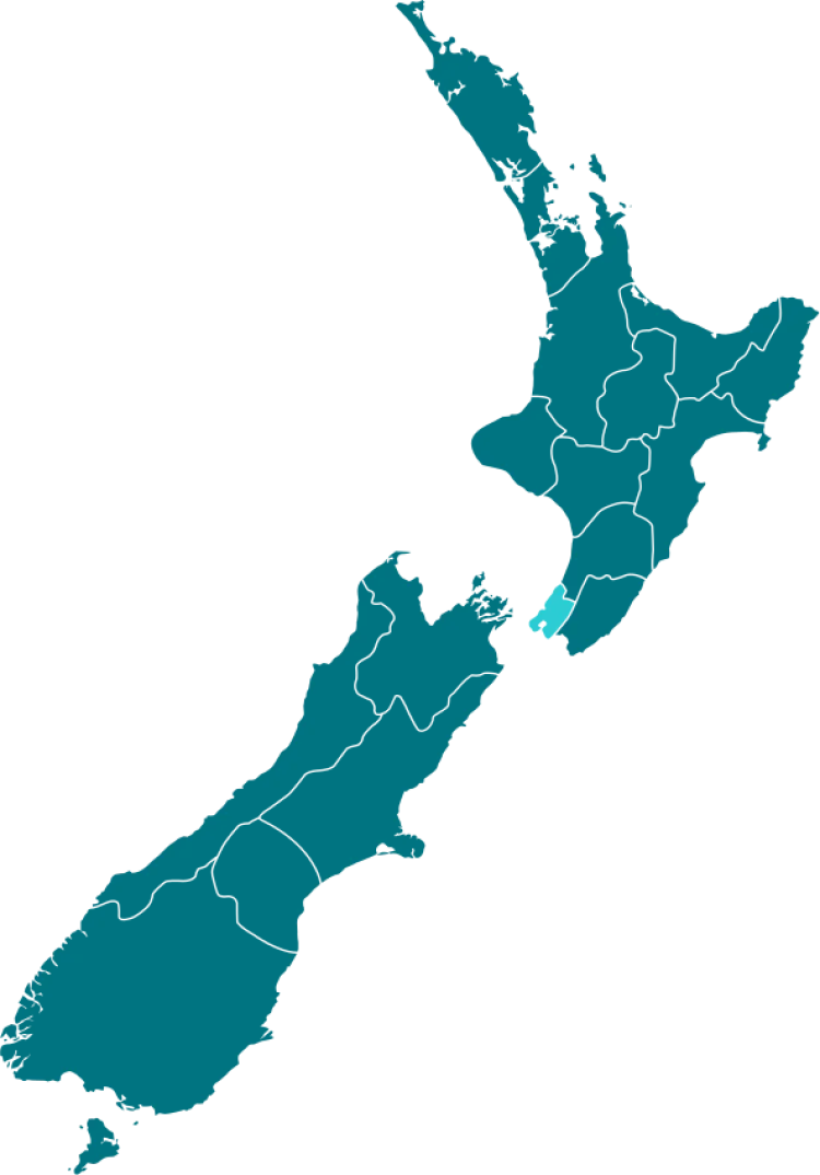 Capital Coast and Hutt Valley on the map