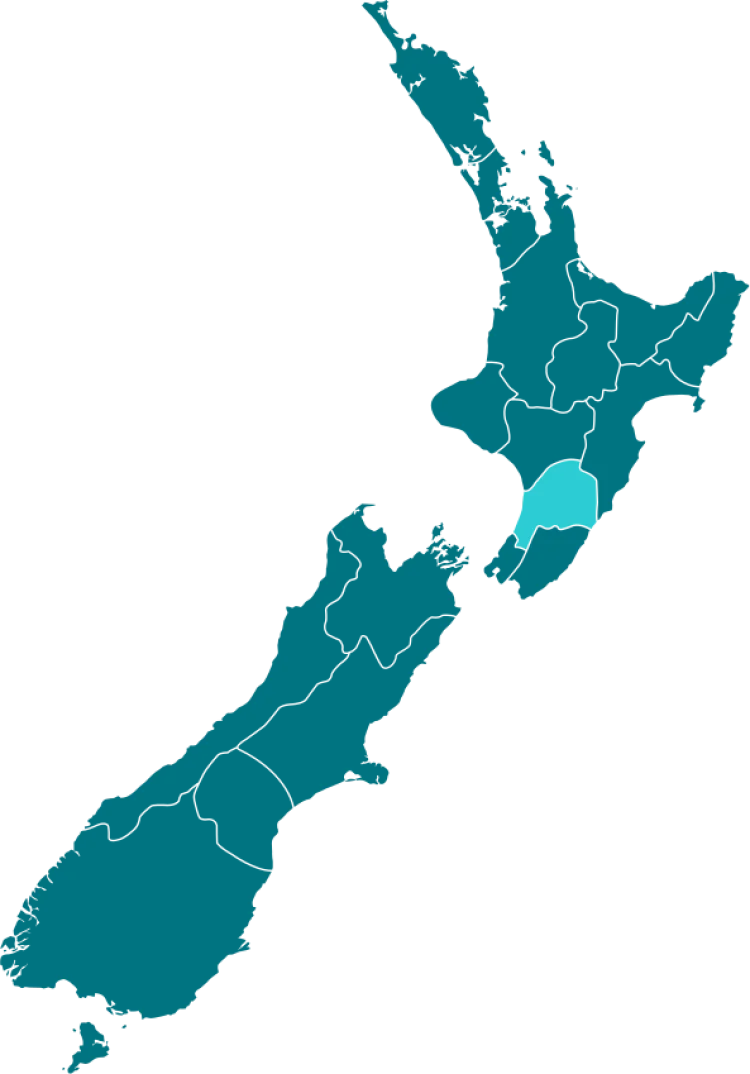 MidCentral on the NZ map