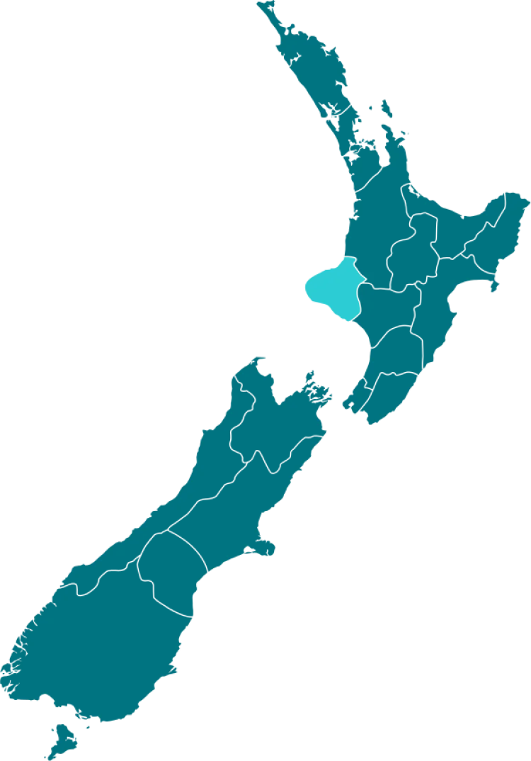 Taranaki on the NZ map