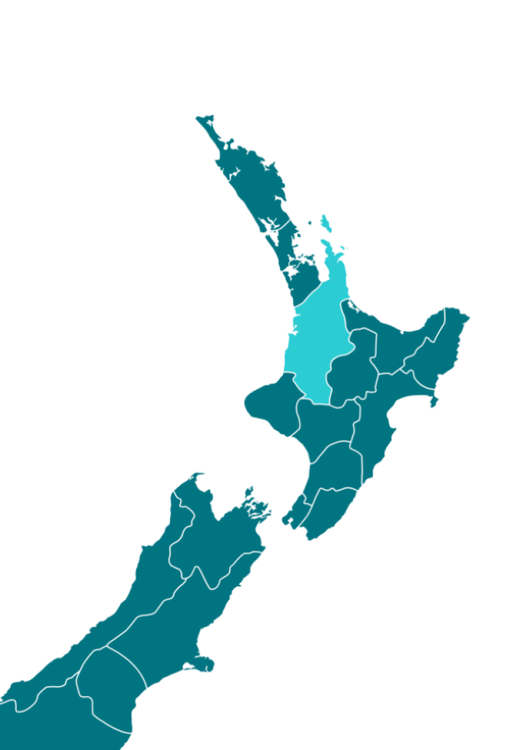 Waikato District on NZ map