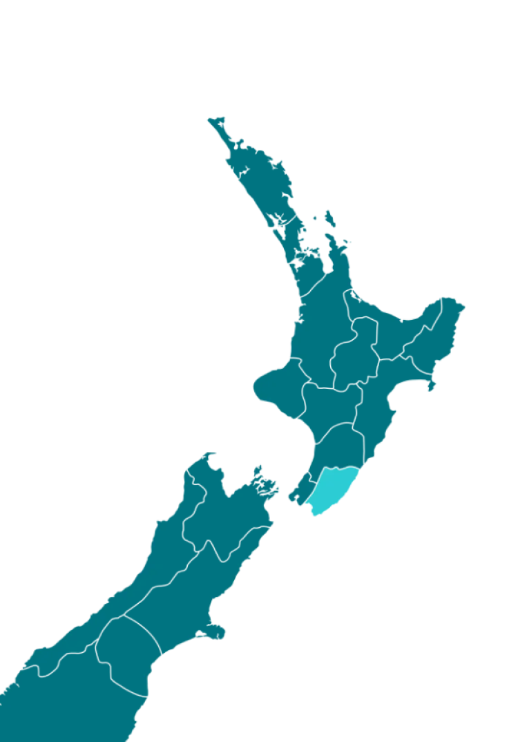 Wairarapa District on NZ map