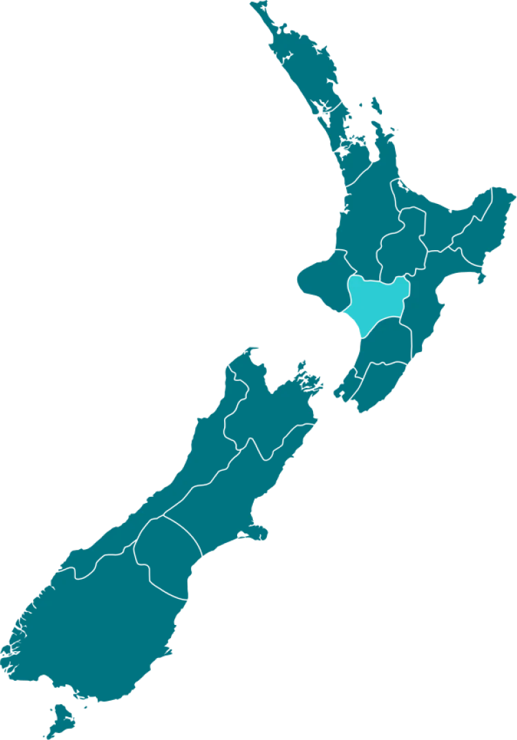 Whanganui on the NZ map