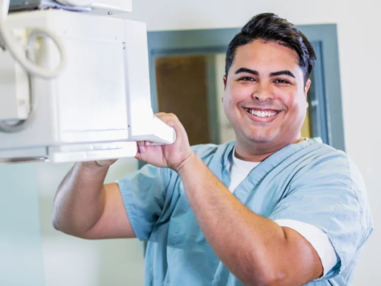 medical imaging technologist smiling